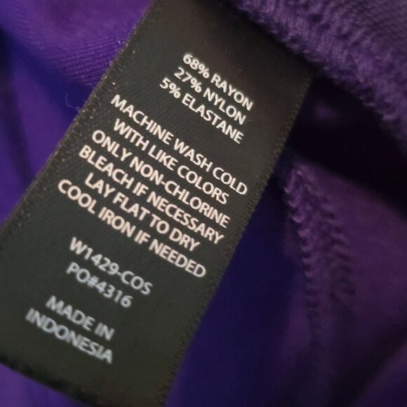 Betabrand Women's Purple Stretch 7 Pocket Yoga Pant, Aubergine, SP - Picture 8 of 8